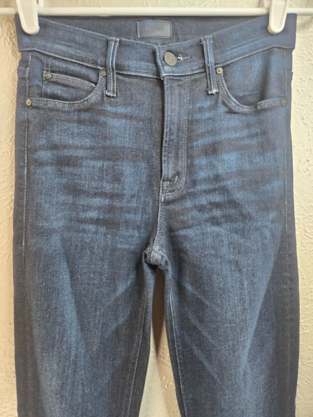 Mother Skinny Ankle Jeans 25 Dark Blue Denim High Rise Stretch Casual Minimalist - Picture 4 of 10